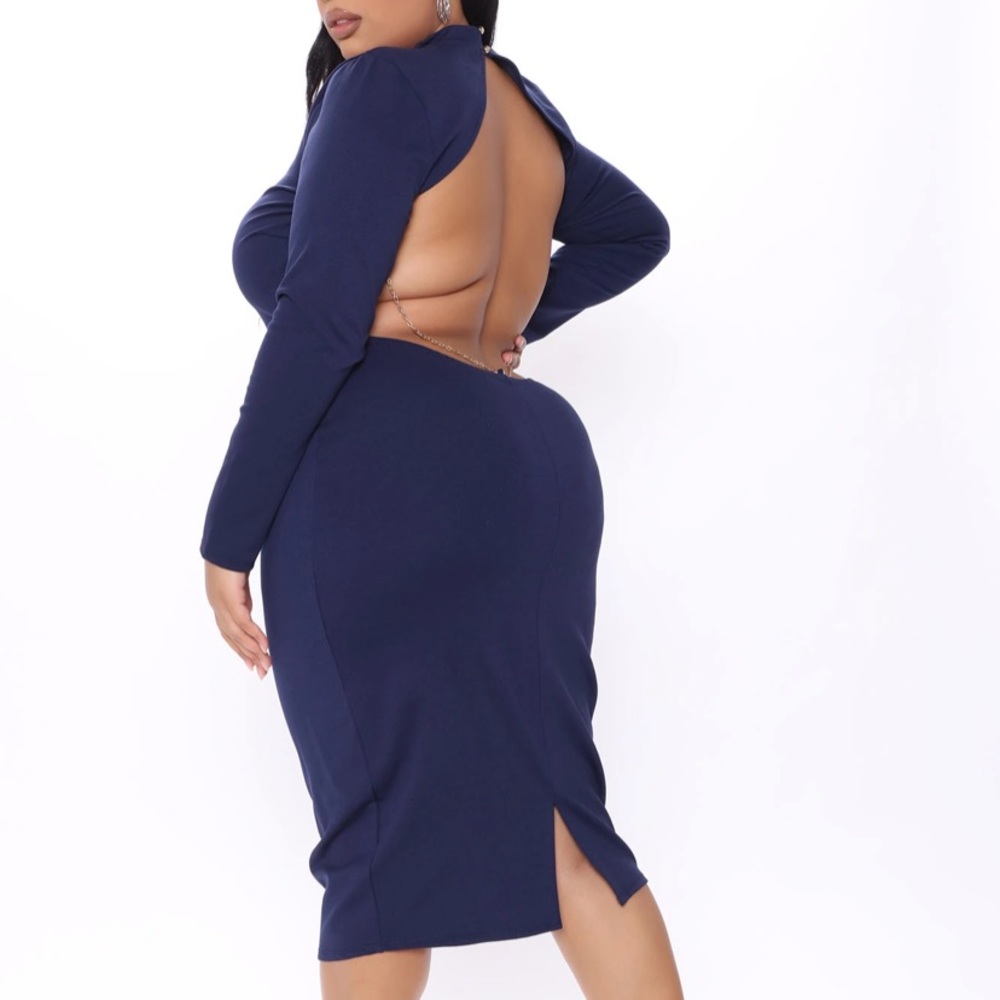 Fashion Nova 2X Backless Dress